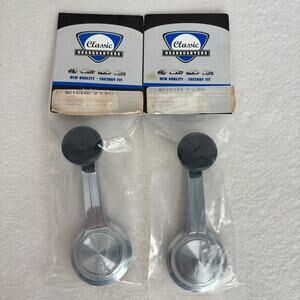 Pair of Black Knob Silver Handle Window Cranks for 1967 GM, Classic Headquarters